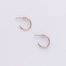 Золотые серьги - пусеты "Гремучие змеи" с09004