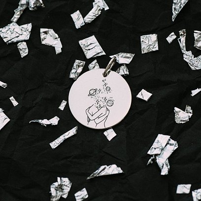 Срібний кулон "Ти мій всесвіт" 133090всел №3