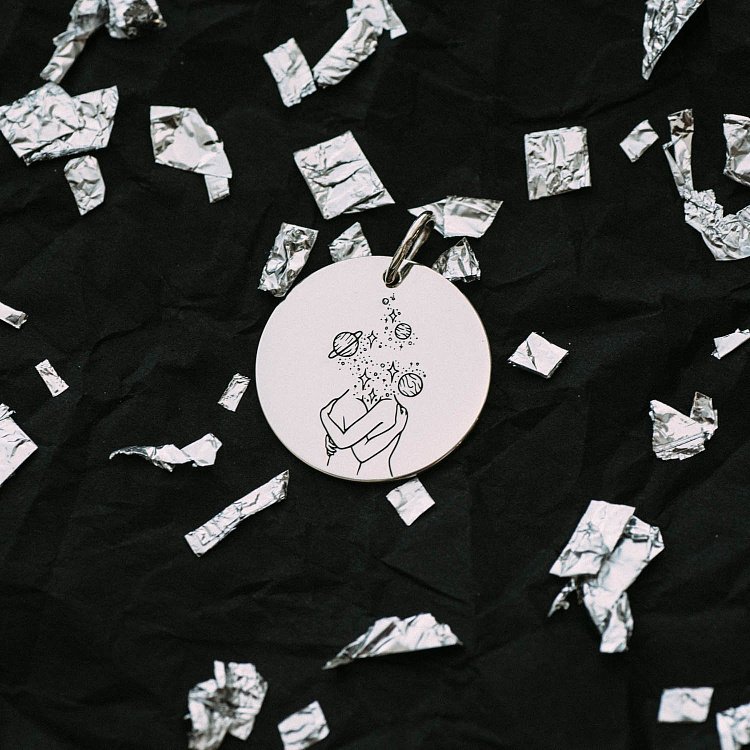 Срібний кулон "Ти мій всесвіт" 133090всел від ювелірного магазину Онікс - 2