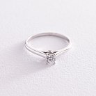 Помолвочное кольцо с фианитами (белое золото) к07168 от ювелирного магазина Оникс - 2