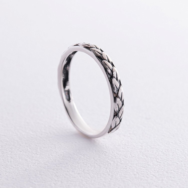 Кольцо "Колосок" в серебре 112662 от ювелирного магазина Оникс