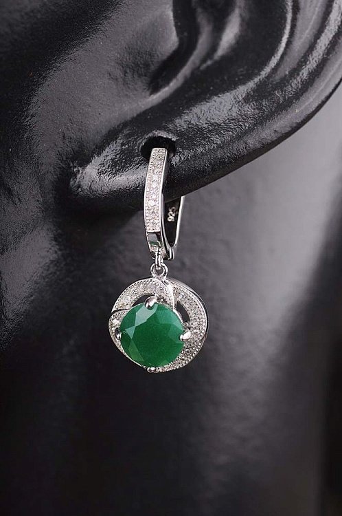 Сережки (шпінель, фіаніти) с030 від ювелірного магазину Онікс - 2