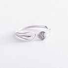 Серебряное кольцо "Сердечко" с фианитами 3895 от ювелирного магазина Оникс