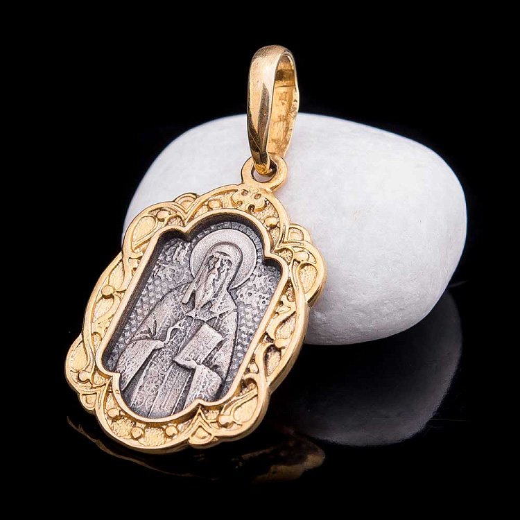 Серебряная ладанка с позолотой 131786 от ювелирного магазина Оникс - 4