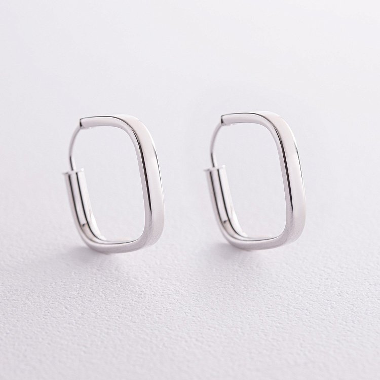 Сережки "Ребека" у білому золоті с08160 від ювелірного магазину Онікс - 1