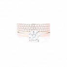 Золотое кольцо с фианитами к05371 от ювелирного магазина Оникс - 1