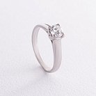 Серебряное помолвочное кольцо с фианитом 112214 от ювелирного магазина Оникс - 2