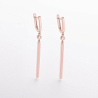 Золотые серьги с фианитами с09645 от ювелирного магазина Оникс