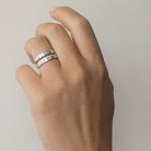 Золотое кольцо с фианитами к04982 от ювелирного магазина Оникс - 3
