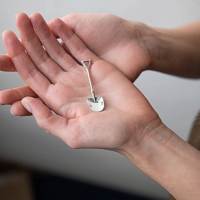 Срібний сувенір "Лопата-загребушка" 23485 №5