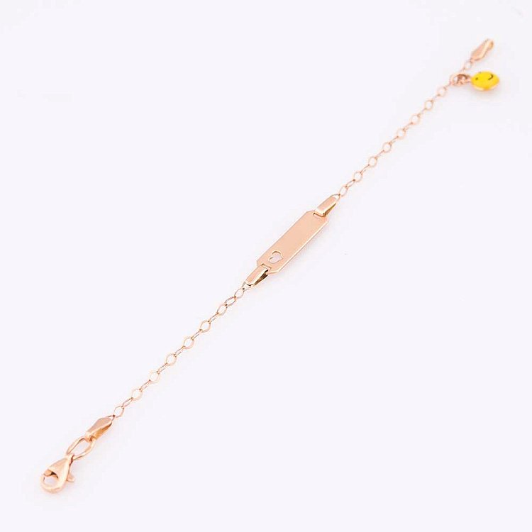 Золотой детский браслет для гравировки б01450 от ювелирного магазина Оникс - 1