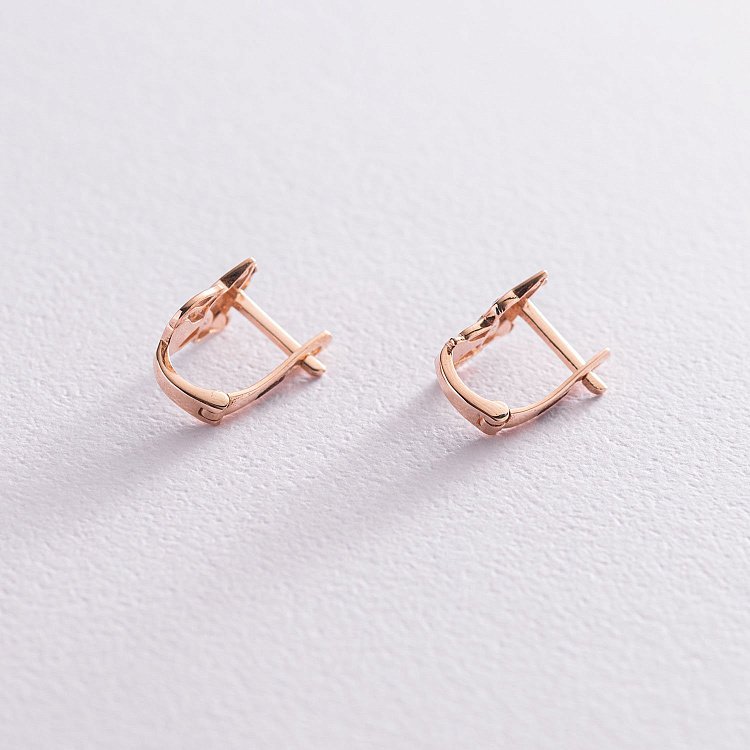 Дитячі золоті сережки "Кошенята" (білі фіаніти) с07547 від ювелірного магазину Онікс - 3