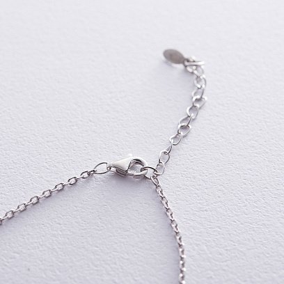 Серебряное колье "Клевер" 18918 №3