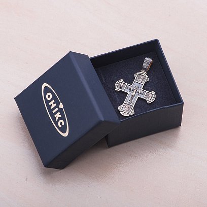 Золотий православний хрест "Розп'яття" п02416 №5