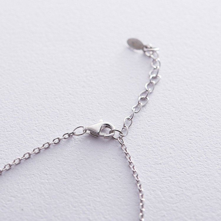 Серебряное колье "Клевер" 18918 от ювелирного магазина Оникс - 2