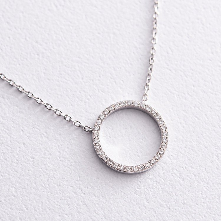 Золоте кольє "Кругообіг" з діамантами 719721121 від ювелірного магазину Онікс - 4