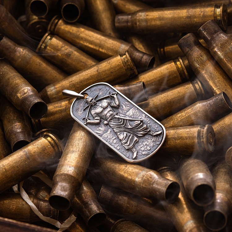 Серебряный кулон "Український козак. Молитва українського націоналіста" (возможна индивидуальная гравировка) 133214 от ювелирного магазина Оникс - 12