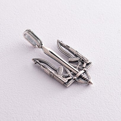 Підвіска "Герб України - Тризуб" у сріблі 133150 №5