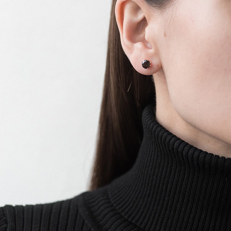 Золотые серьги-пусеты (топаз) с06606 от ювелирного магазина Оникс - 3