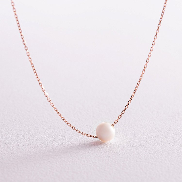 Колье "Жемчужина на цепочке" (красное золото) кол02290 от ювелирного магазина Оникс - 5