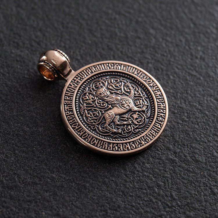 Золотая подвеска Геогрий Победоносец п02765 от ювелирного магазина Оникс - 4