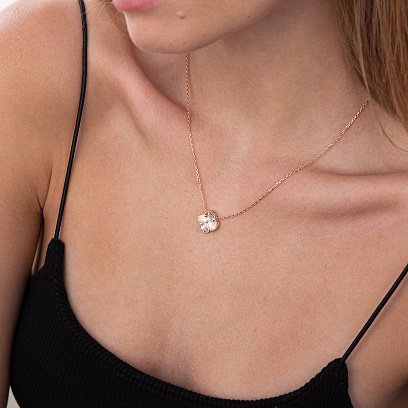 Кольє "Конюшина" в червоному золоті кол02087 №5