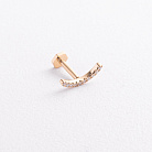Одиночная золотая серьга для хеликса (бриллианты) сб0689ca от ювелирного магазина Оникс - 2