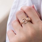 Золотое кольцо "Пантера" (фианиты) к06717 от ювелирного магазина Оникс - 2