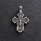 Срібний православний хрест (чорніння) 132702 от ювелирного магазина Оникс