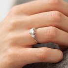 Серебряное помолвочное кольцо с фианитами 112189 от ювелирного магазина Оникс - 3
