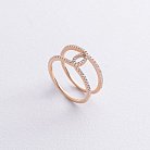 Золотое кольцо на фалангу с бриллиантами 165823ch от ювелирного магазина Оникс - 2