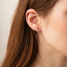 Сережки - пусети "Грані" в червоному золоті с07286 от ювелирного магазина Оникс - 5