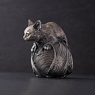 Серебряная фигура ручной работы "Кот и клубок ниток" 23091 от ювелирного магазина Оникс - 1