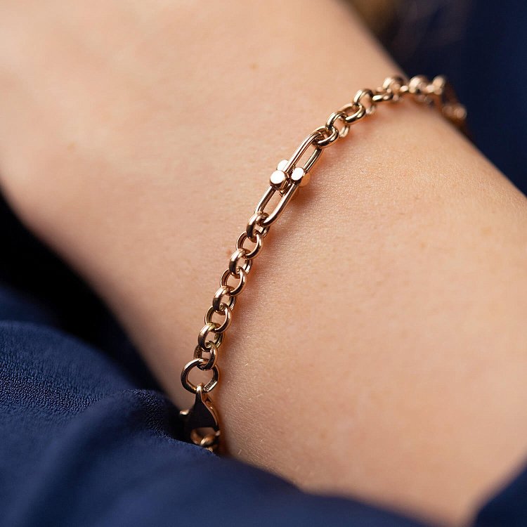 Браслет "Фантазія" у червоному золоті б05194 від ювелірного магазину Онікс - 1