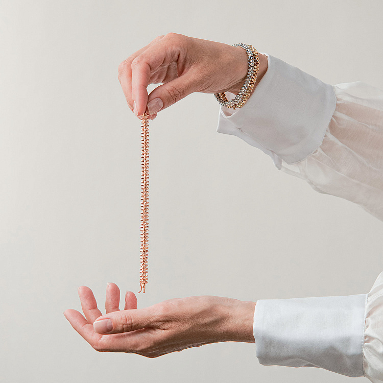 Браслет "Тереза" в красном золоте б05430 от ювелирного магазина Оникс - 1