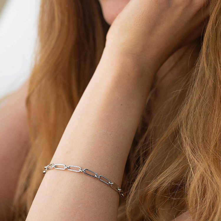 Срібний браслет "Ланцюжок" 141484 від ювелірного магазину Онікс - 2