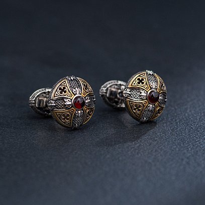 Серебряные запонки "Gothic premium" zaponki2 №5