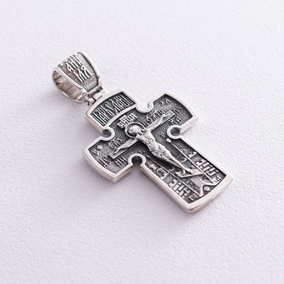 Серебряный крест ''Распятие. Архангел Михаил.'' 132514 №7