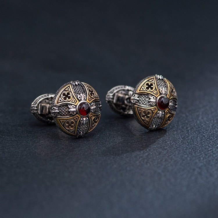 Серебряные запонки "Gothic premium" zaponki2 от ювелирного магазина Оникс - 4