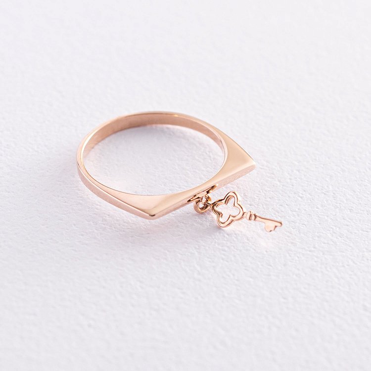 Каблучка "Ключик" у червоному золоті к06802 від ювелірного магазину Онікс - 2