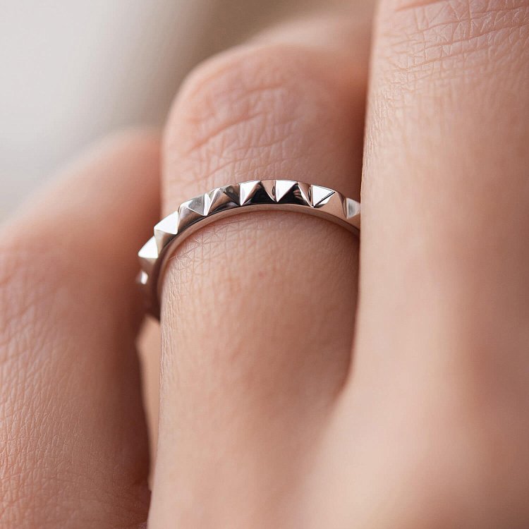 Кольцо "Mona" в белом золоте к07433 от ювелирного магазина Оникс - 12
