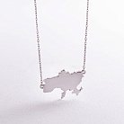 Колье "Моя Украина" в белом золоте (возможна гравировка) кол02250 от ювелирного магазина Оникс