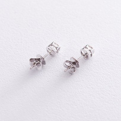 Золоті сережки-пусети з діамантами с169ar №3