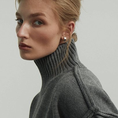 Сережки "Ризик" в сріблі 122783 №3