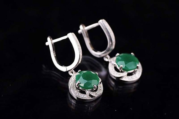 Сережки (шпінель, фіаніти) с030 від ювелірного магазину Онікс - 1