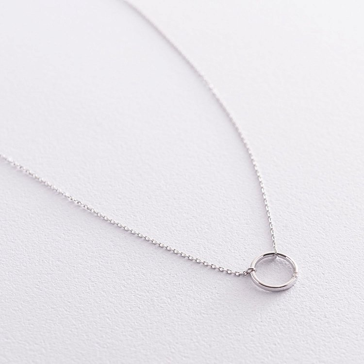 Золоте кольє "Кругообіг" з діамантом колб0061у від ювелірного магазину Онікс