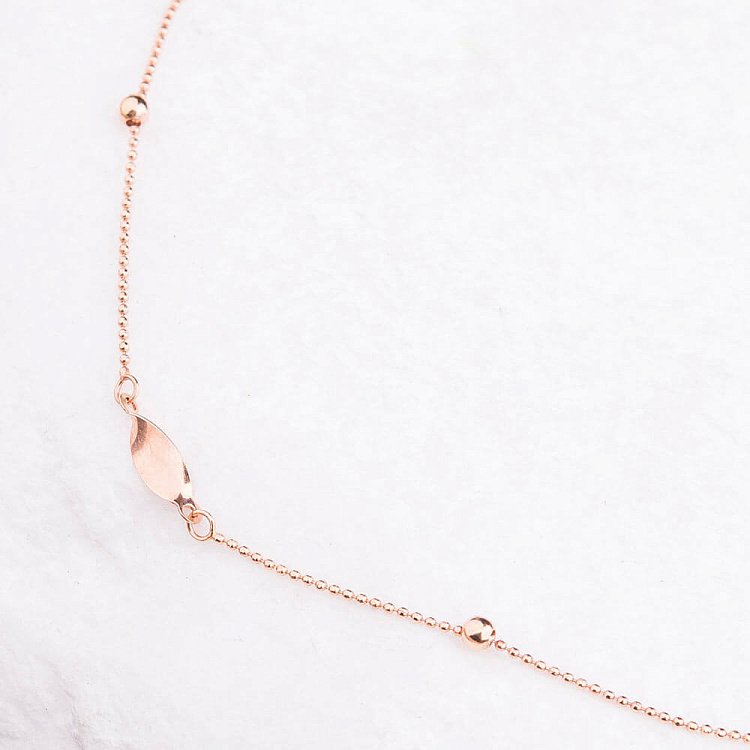 Золотой браслет на ногу б01308 от ювелирного магазина Оникс - 1