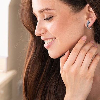 Серебряные серьги "Шарлотта" 122731 №2