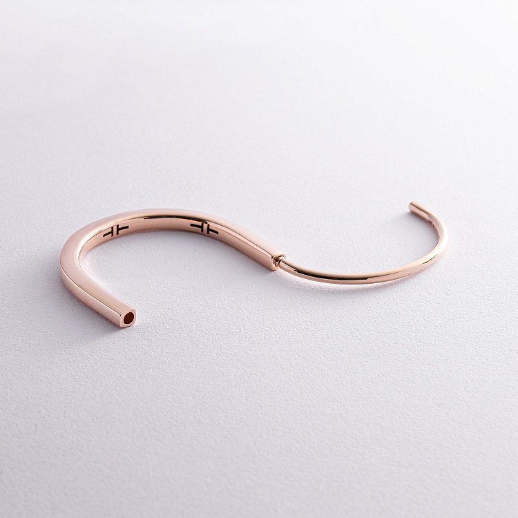 Жорсткий браслет Lock в червоному золоті б05260 від ювелірного магазину Онікс - 5