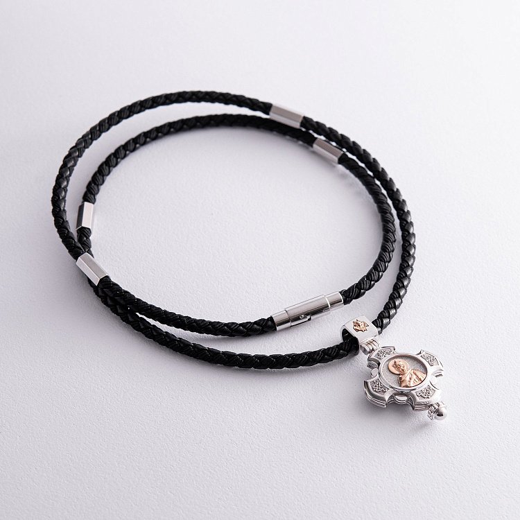 Ювелирный шнурок с золотой застежкой 710141100 от ювелирного магазина Оникс - 1